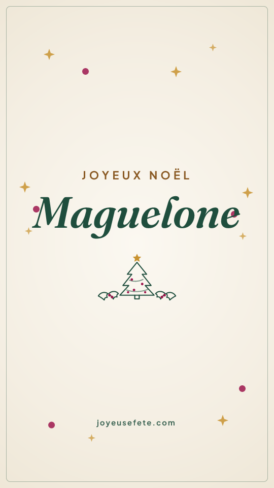 Image « Joyeux Noël Maguelone » au format story