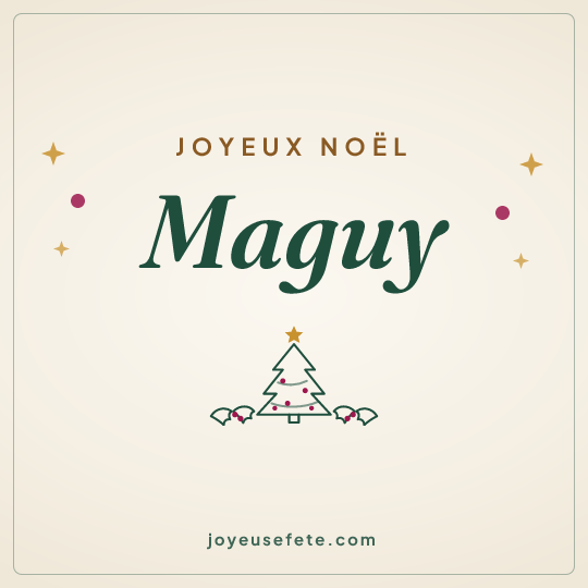 Image carrée « Joyeux Noël Maguy » pour WhatsApp