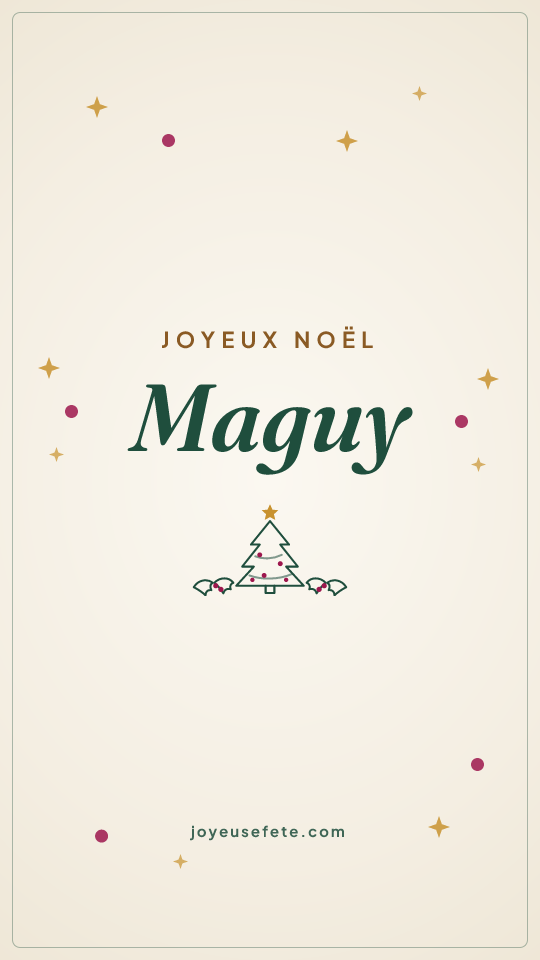 Image « Joyeux Noël Maguy » au format story