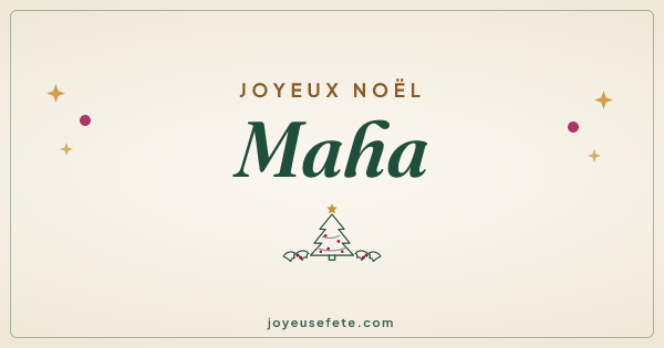 Image « Joyeux Noël Maha » au format large