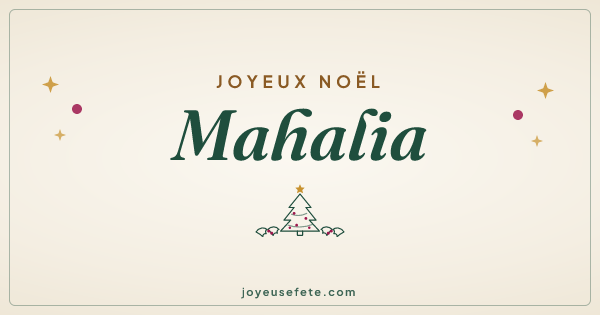 Image « Joyeux Noël Mahalia » au format large