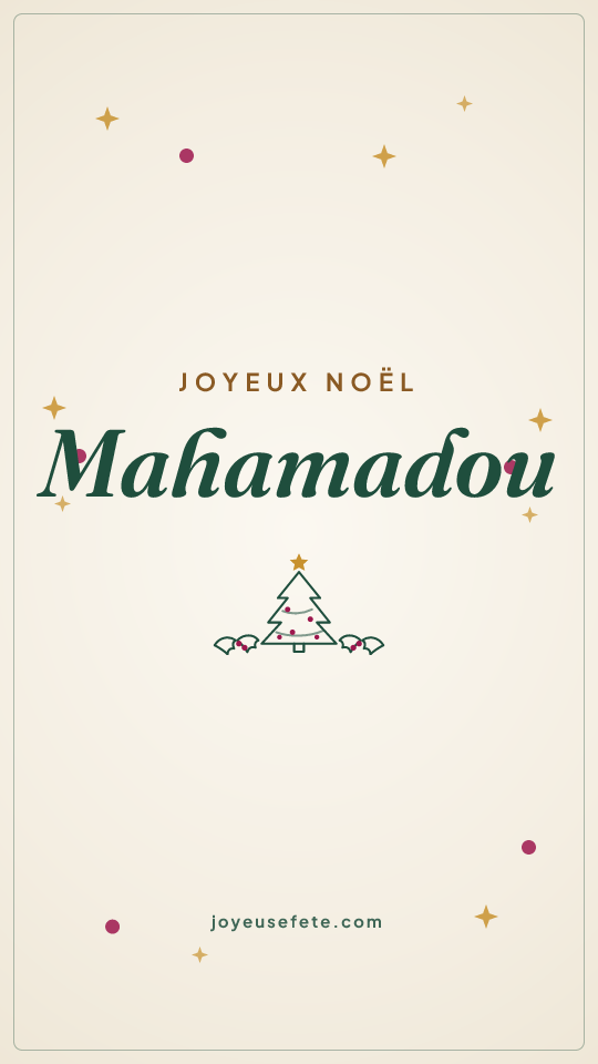 Image « Joyeux Noël Mahamadou » au format story