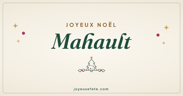 Image « Joyeux Noël Mahault » au format large