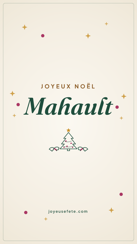Image « Joyeux Noël Mahault » au format story