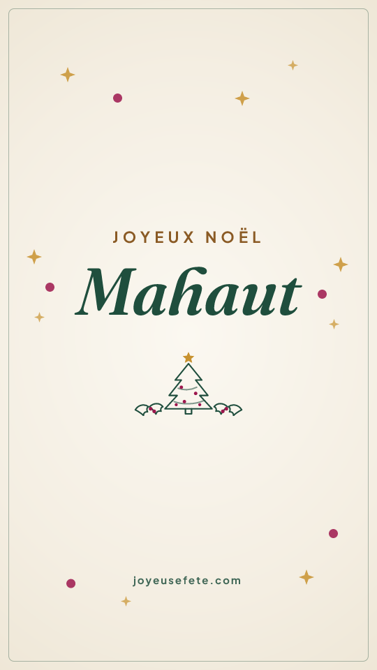 Image « Joyeux Noël Mahaut » au format story