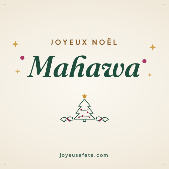Image carrée « Joyeux Noël Mahawa » pour WhatsApp