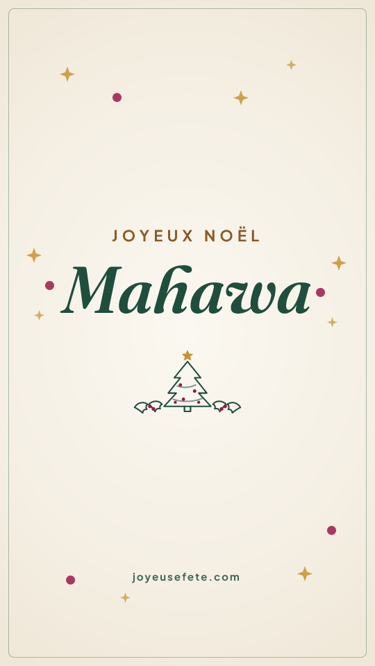 Image « Joyeux Noël Mahawa » au format story