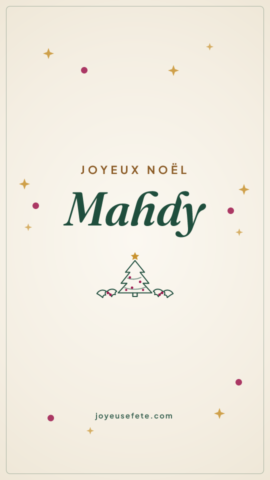 Image « Joyeux Noël Mahdy » au format story