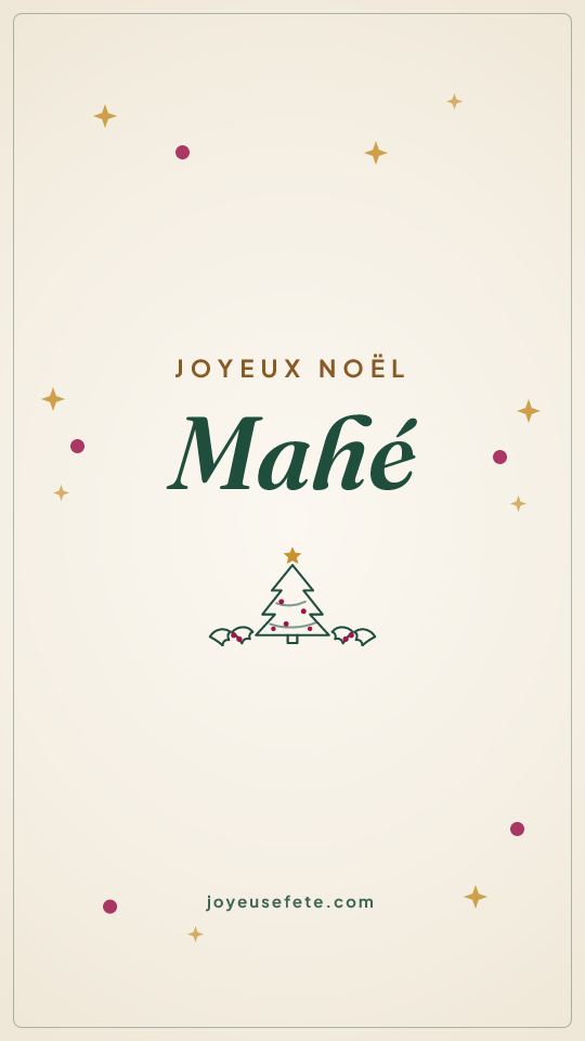 Image « Joyeux Noël Mahé » au format story