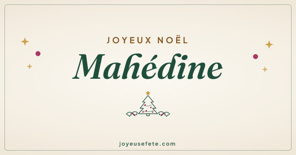 Image « Joyeux Noël Mahédine » au format large