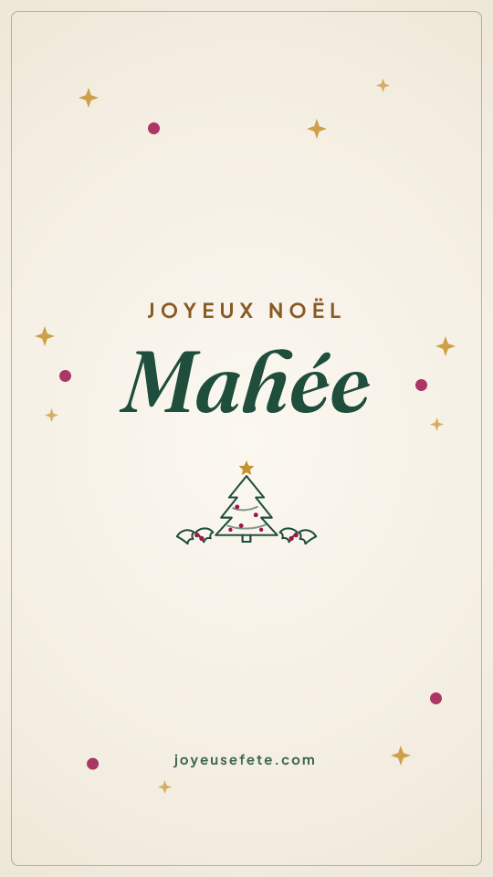 Image « Joyeux Noël Mahée » au format story