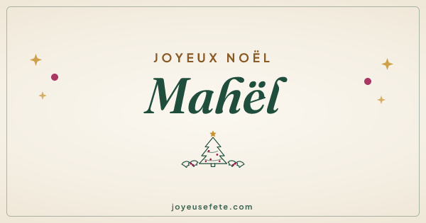 Image « Joyeux Noël Mahël » au format large