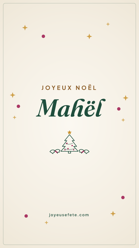 Image « Joyeux Noël Mahël » au format story