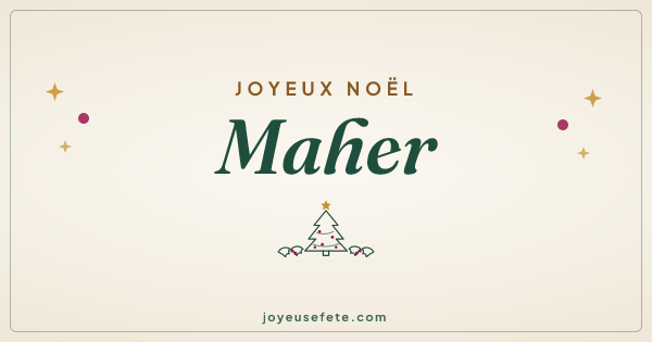 Image « Joyeux Noël Maher » au format large
