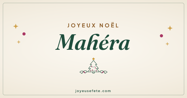 Image « Joyeux Noël Mahéra » au format large