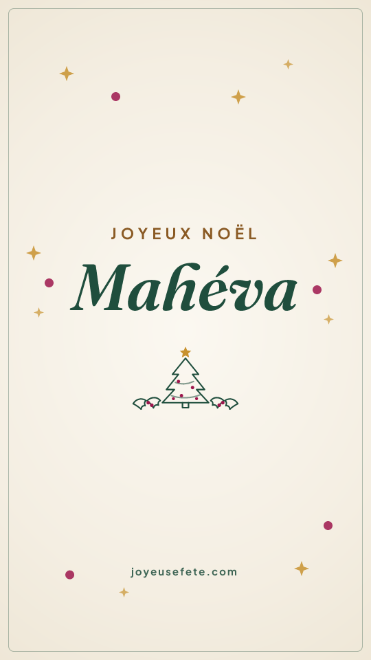 Image « Joyeux Noël Mahéva » au format story