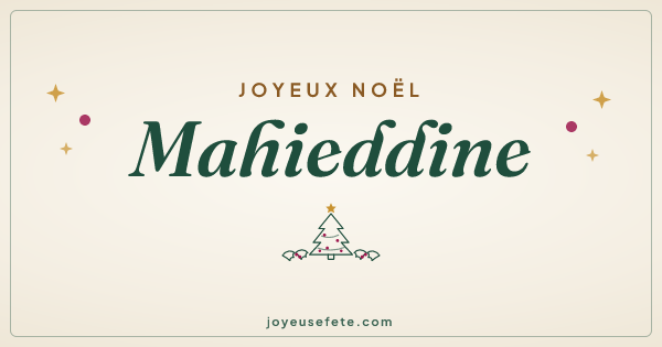 Image « Joyeux Noël Mahieddine » au format large