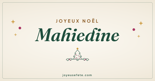 Image « Joyeux Noël Mahiedine » au format large