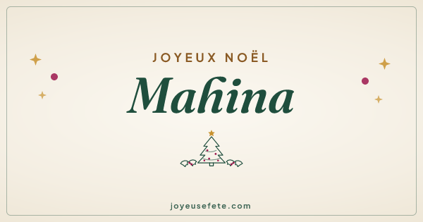 Image « Joyeux Noël Mahina » au format large