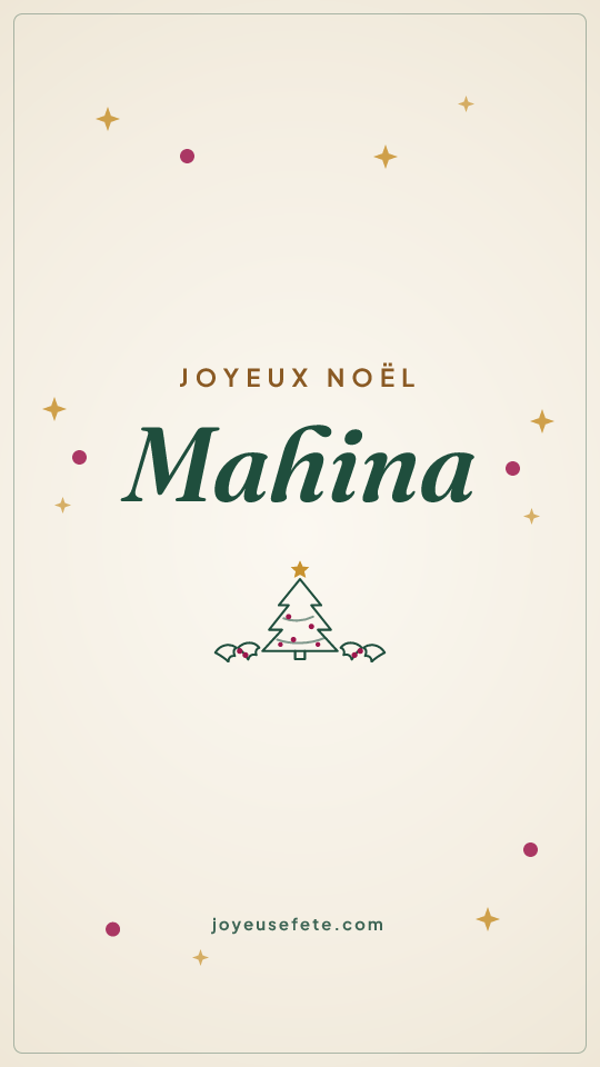 Image « Joyeux Noël Mahina » au format story