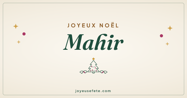 Image « Joyeux Noël Mahir » au format large