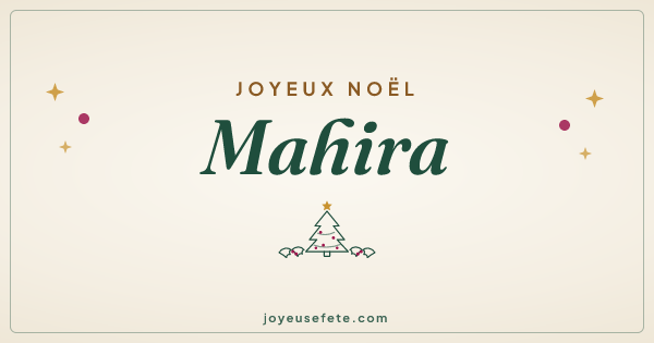 Image « Joyeux Noël Mahira » au format large