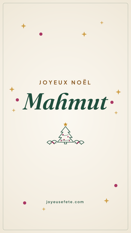 Image « Joyeux Noël Mahmut » au format story
