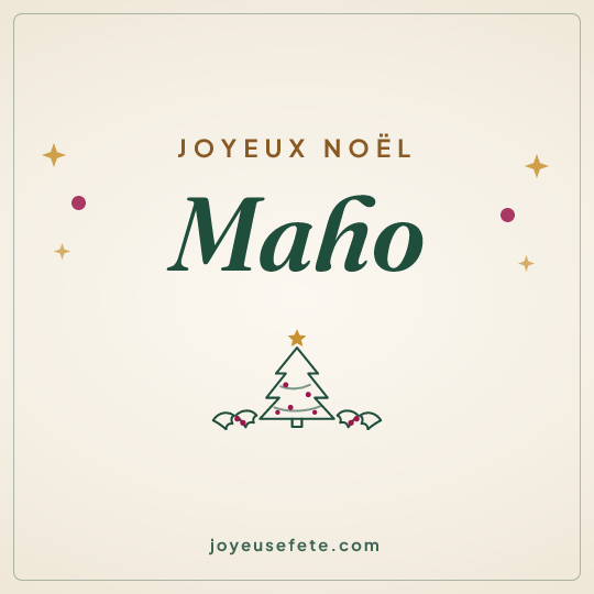 Image carrée « Joyeux Noël Maho » pour WhatsApp