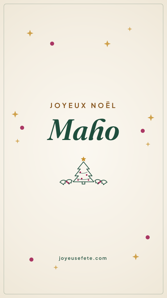 Image « Joyeux Noël Maho » au format story