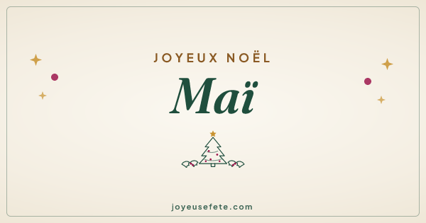 Image « Joyeux Noël Maï » au format large