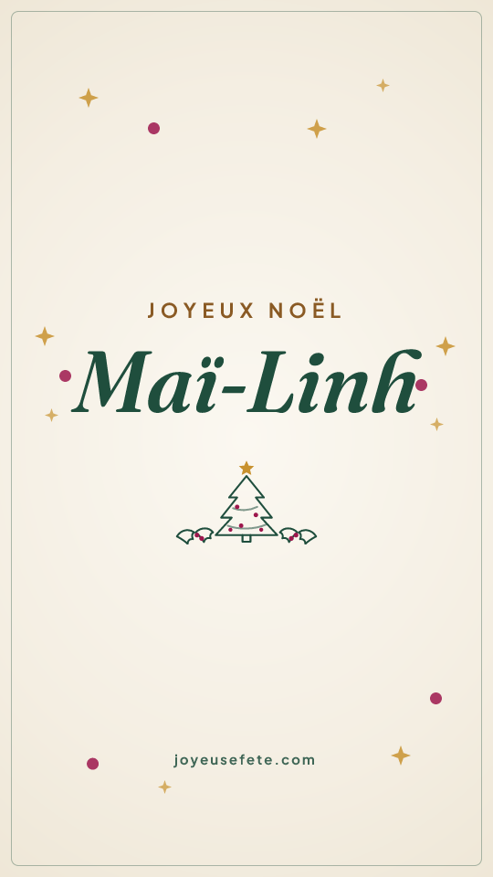 Image « Joyeux Noël Maï-Linh » au format story