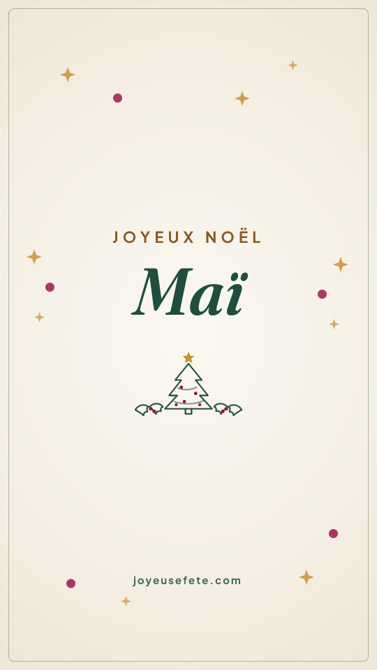 Image « Joyeux Noël Maï » au format story