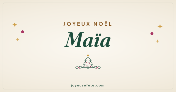 Image « Joyeux Noël Maïa » au format large