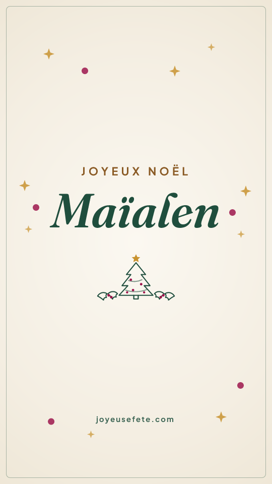Image « Joyeux Noël Maïalen » au format story