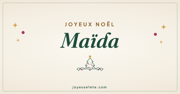 Image « Joyeux Noël Maïda » au format large