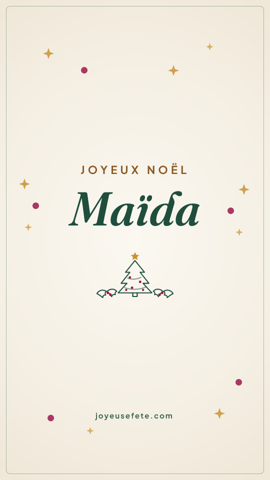 Image « Joyeux Noël Maïda » au format story