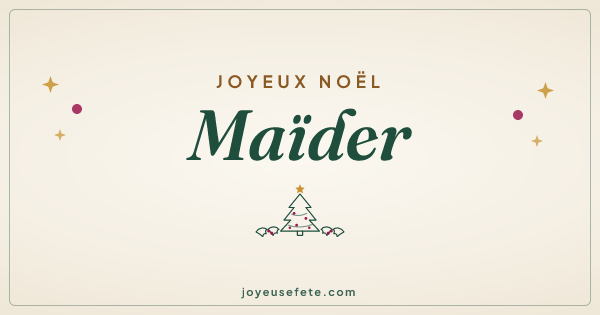 Image « Joyeux Noël Maïder » au format large