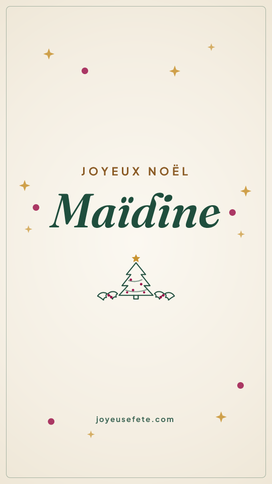 Image « Joyeux Noël Maïdine » au format story