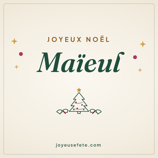 Image carrée « Joyeux Noël Maïeul » pour WhatsApp