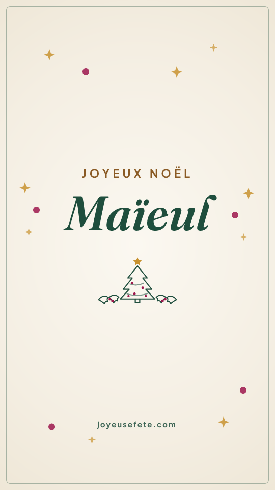 Image « Joyeux Noël Maïeul » au format story