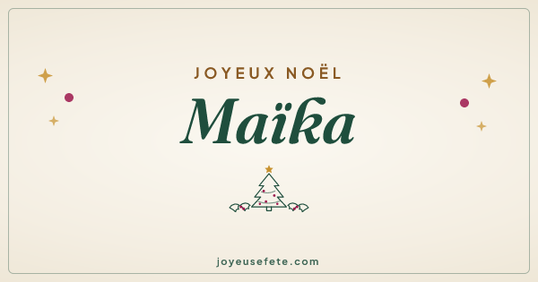 Image « Joyeux Noël Maïka » au format large