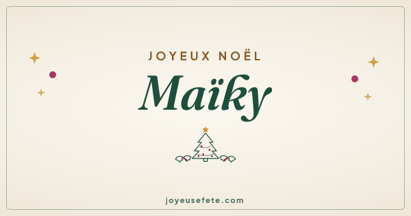 Image « Joyeux Noël Maïky » au format large