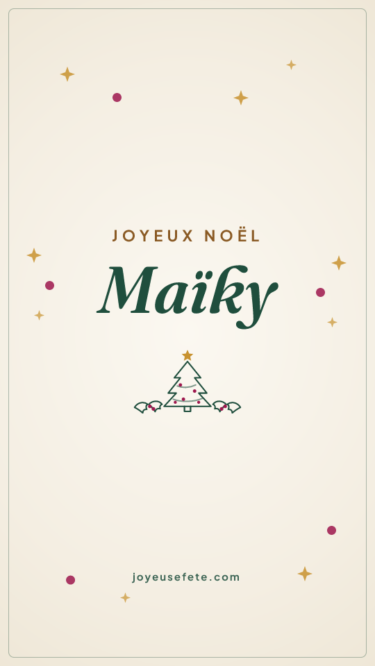Image « Joyeux Noël Maïky » au format story