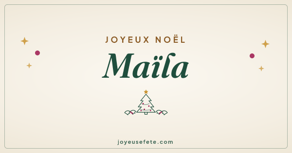 Image « Joyeux Noël Maïla » au format large
