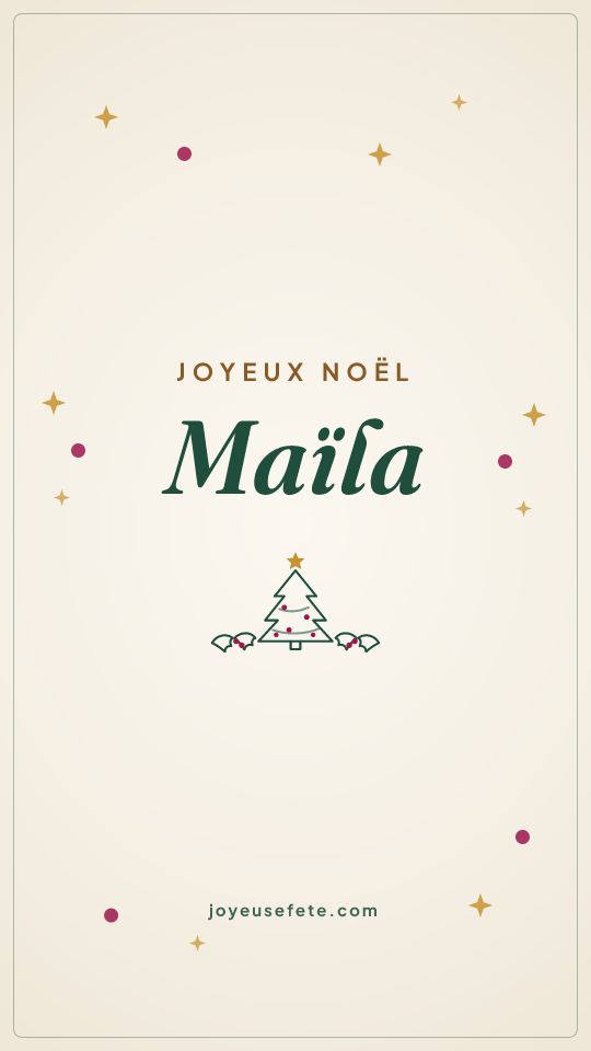 Image « Joyeux Noël Maïla » au format story
