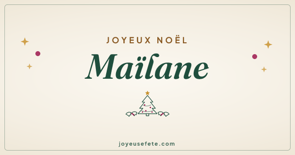 Image « Joyeux Noël Maïlane » au format large
