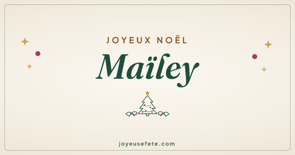 Image « Joyeux Noël Maïley » au format large