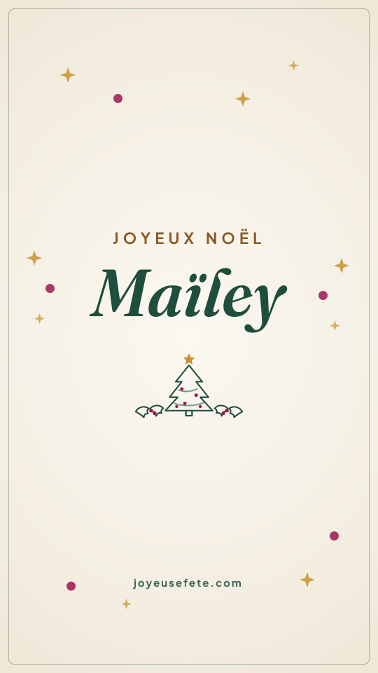 Image « Joyeux Noël Maïley » au format story