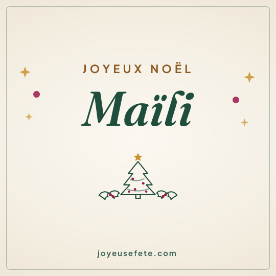 Image carrée « Joyeux Noël Maïli » pour WhatsApp