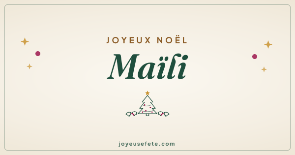 Image « Joyeux Noël Maïli » au format large